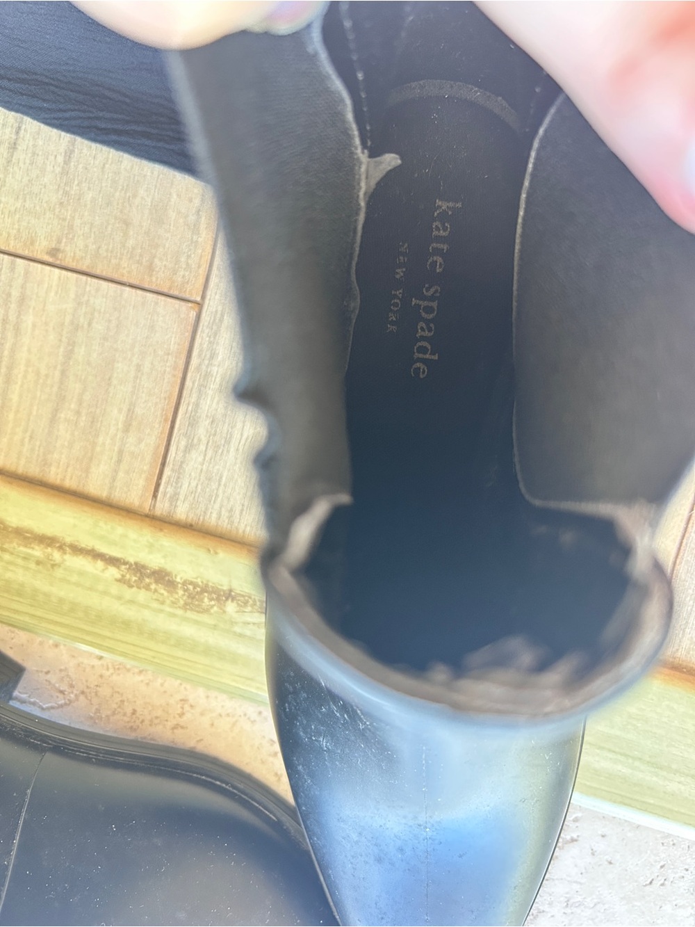 kate spade Black Stud-Accent Chelsea Ankle Boots - Picture 4 of 5